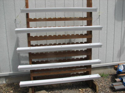 The gutters will hold the strawberries. Eugene Habitat ReStore customer project